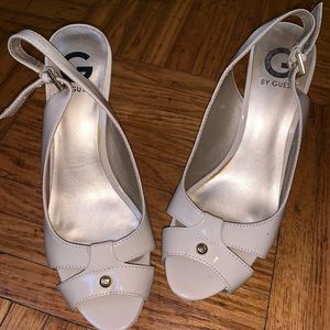 Size 8 1/2 Guess nude high heels